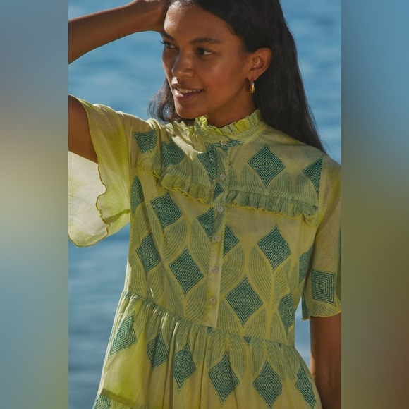 NWT Ro's Garden Vibeka Ruffle Mini Dress - Picture 3 of 4